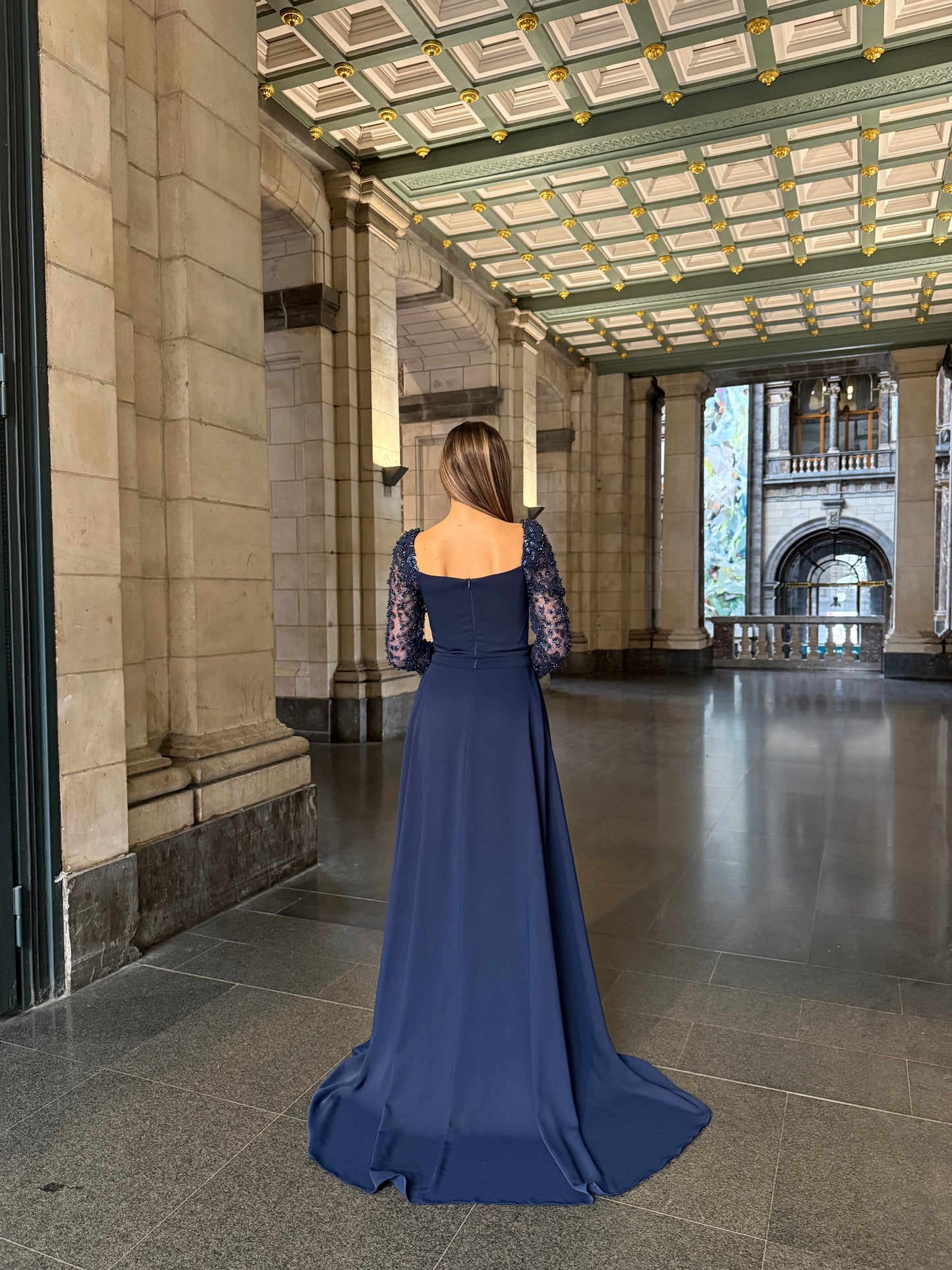 The Asena dress navy blue