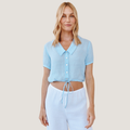 Bella Dahl Short Sleeve Puritan Collar Shirt