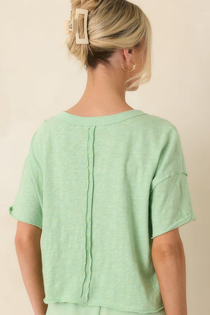 Z Supply Light Green Cotton Everyday Pocket Tee