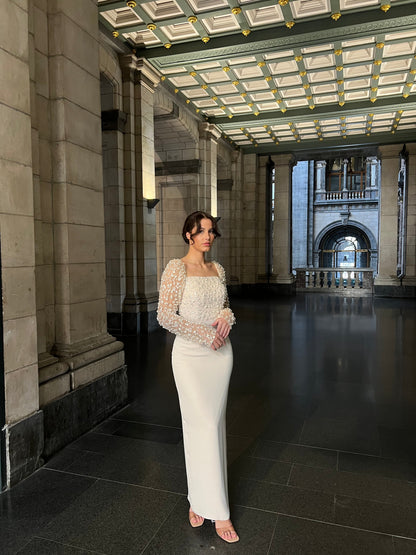 The Melek dress beige