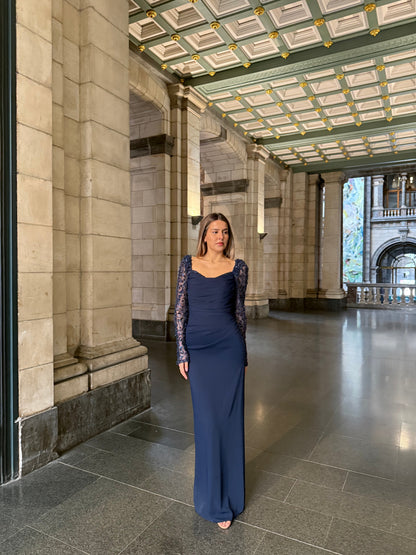 The Asena dress navy blue