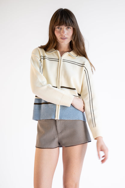 Enzo Cashmere Zip-Up