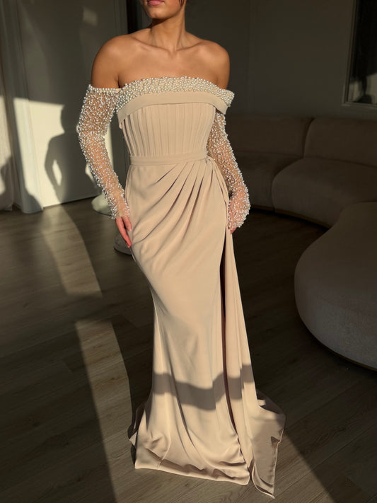 The Inci dress beige