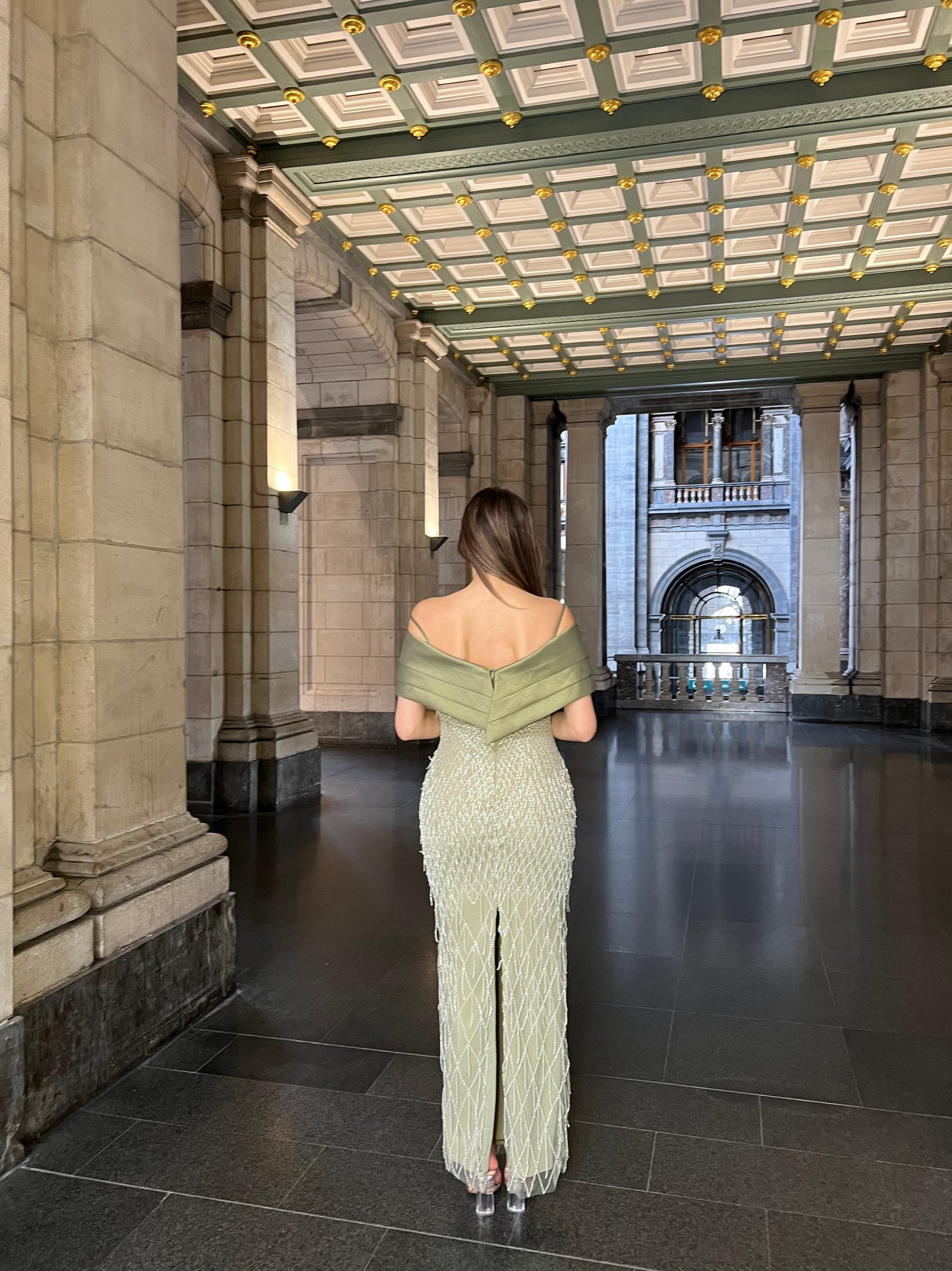 The Delina dress green