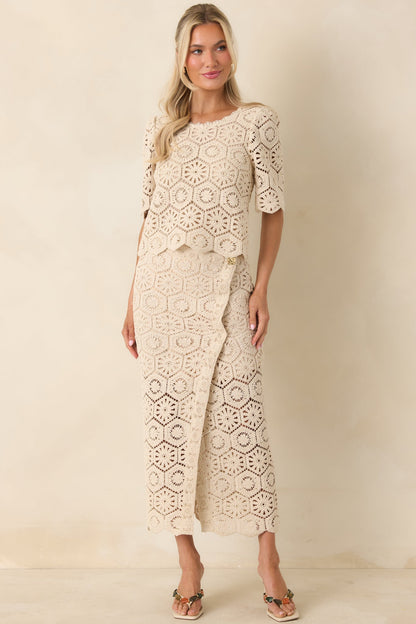 Z Supply Natural Raquel Lace Skirt