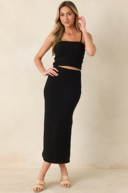 Z Supply Black Knit Caffari Tube Top