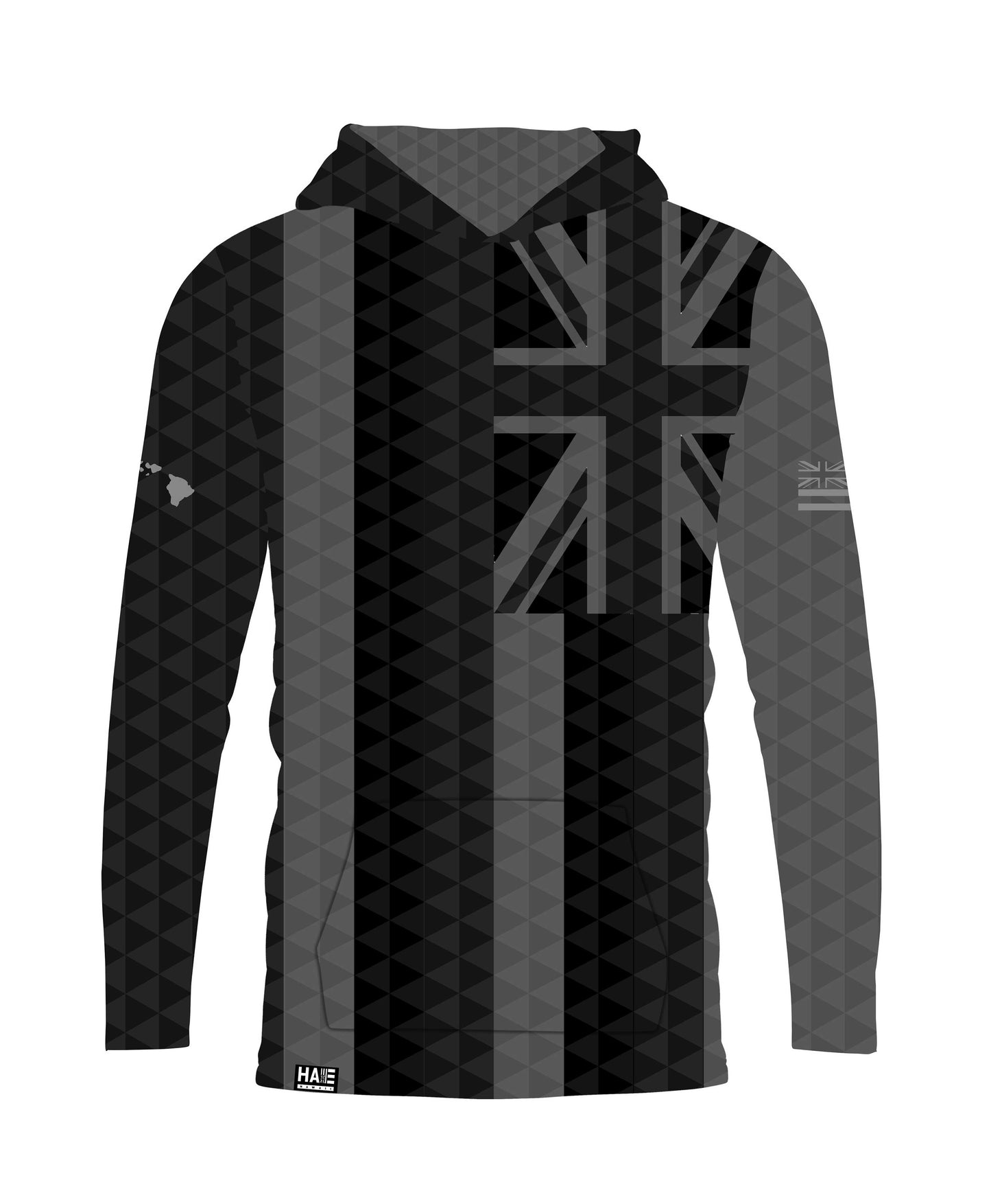 Hae Hawaii Hooded Long Sleeve Drifit Black on Black
