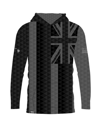 Hae Hawaii Hooded Long Sleeve Drifit Black on Black