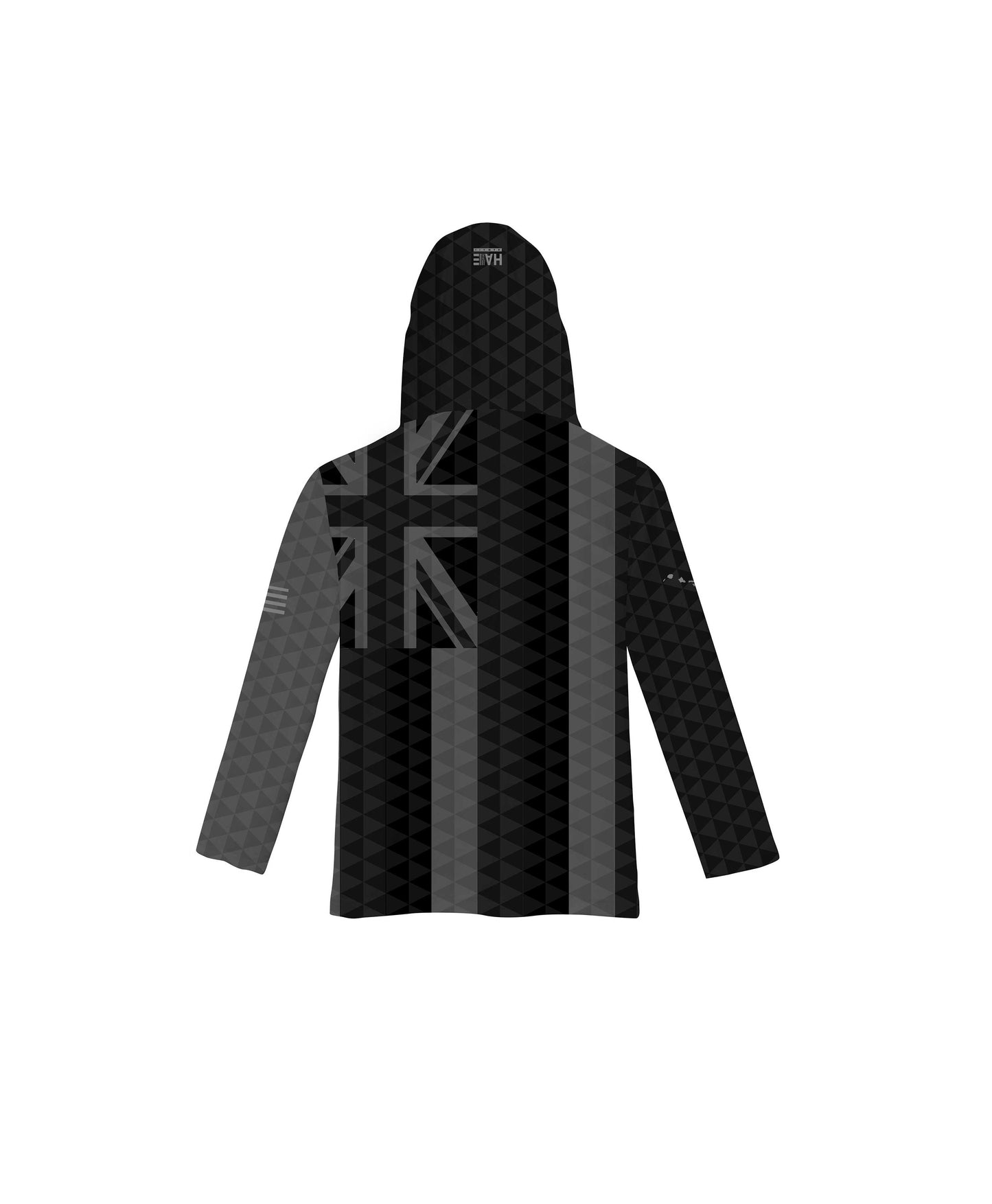 Hae Hawaii Toddler Hooded Long Sleeve Drifit Black on Black