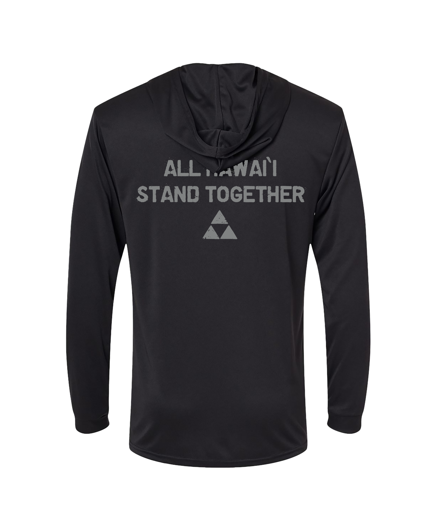 Hawaii Stands Together Hooded Longsleeve Dri Fit in Black