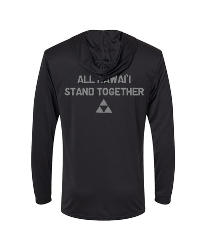 Hawaii Stands Together Hooded Longsleeve Dri Fit in Black
