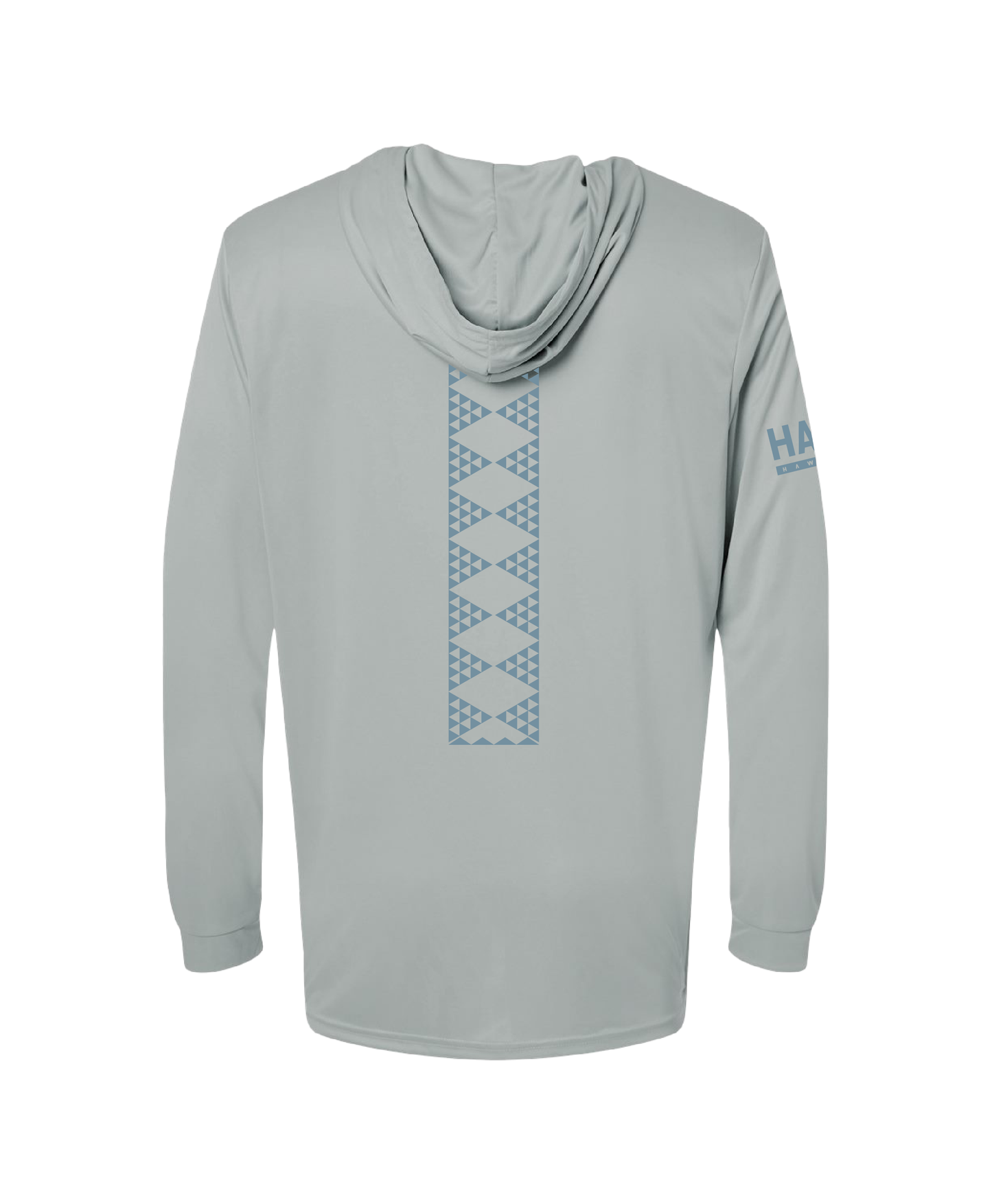 Hawaiian Star Compass Hooded Long Sleeve Drifit Gray