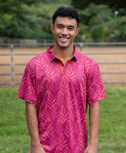 Heliconia Anywhere Polo Maroon