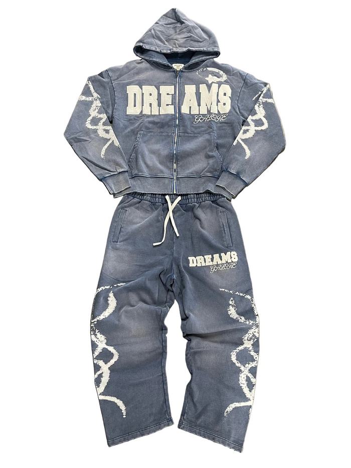 Dreams Galore Full Zip Hoodie Set "Blue"