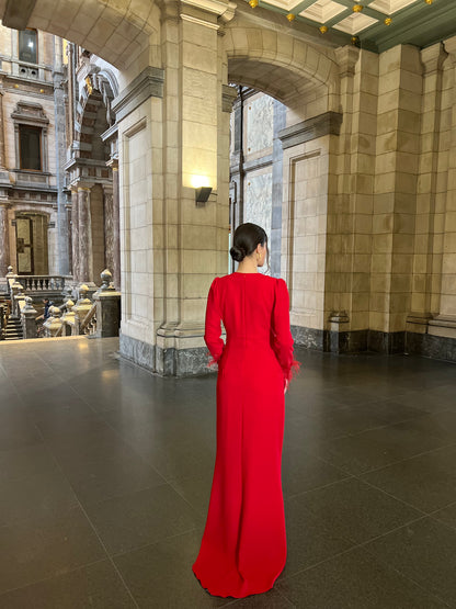 The Eliya dress red
