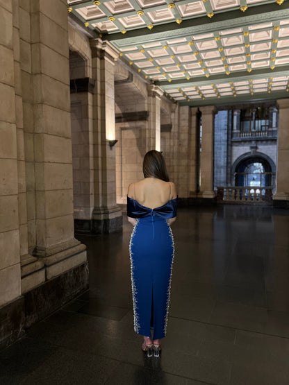 The Meral dress blue