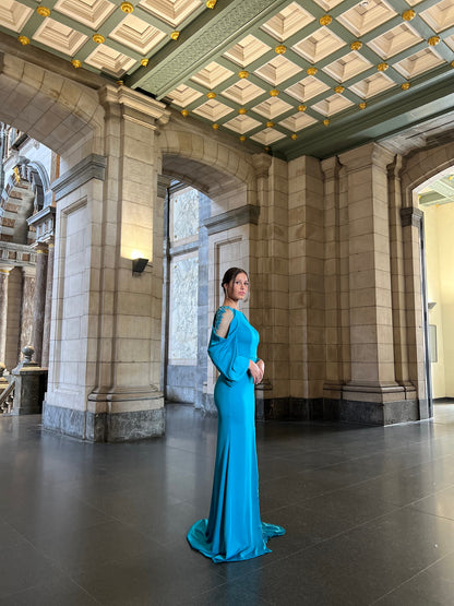 The Dunya dress blue