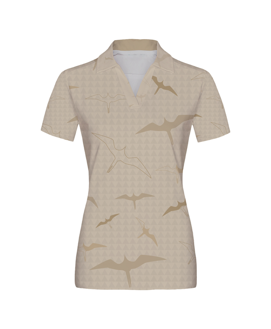 'Iwa Bird Wahine Anywhere Polo Dusty