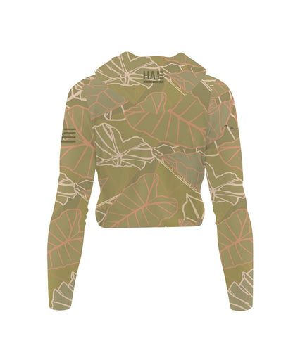 Kalo V-Neck Hooded Crop Longsleeve Drifit Taupe