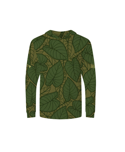 Kalo Patch Brown Youth Hooded Longsleeve Drifit