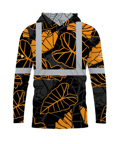 Kalo Reflective Hooded Longsleeve Drifit Black Orange