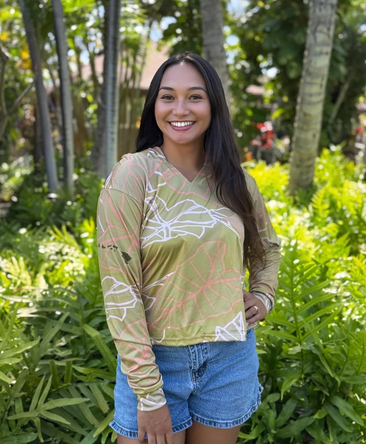 Kalo V-Neck Hooded Crop Longsleeve Drifit Taupe