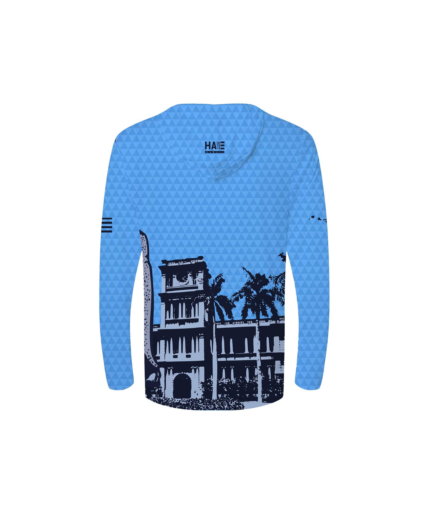 Kamehameha Light Blue Youth Hooded Longsleeve Drifit