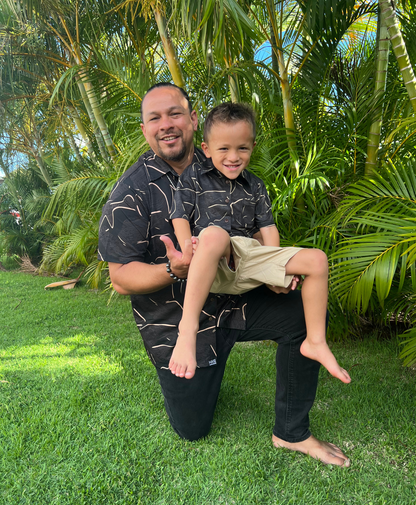 Keiki Button Down Aloha Shirt Iwa Birds