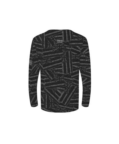 Ku'u Hae Youth Hooded Long Sleeve Drifit Black