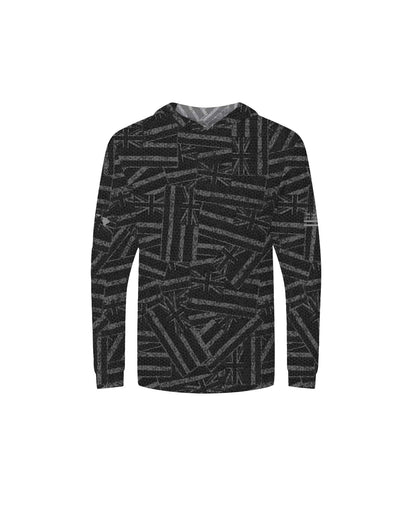 Ku'u Hae Youth Hooded Long Sleeve Drifit Black