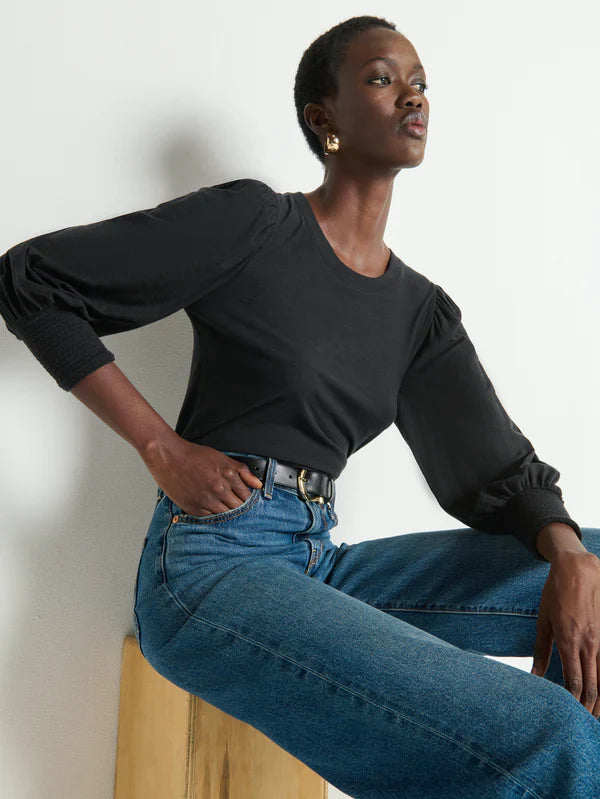 Loren Smocked Peasant Tee