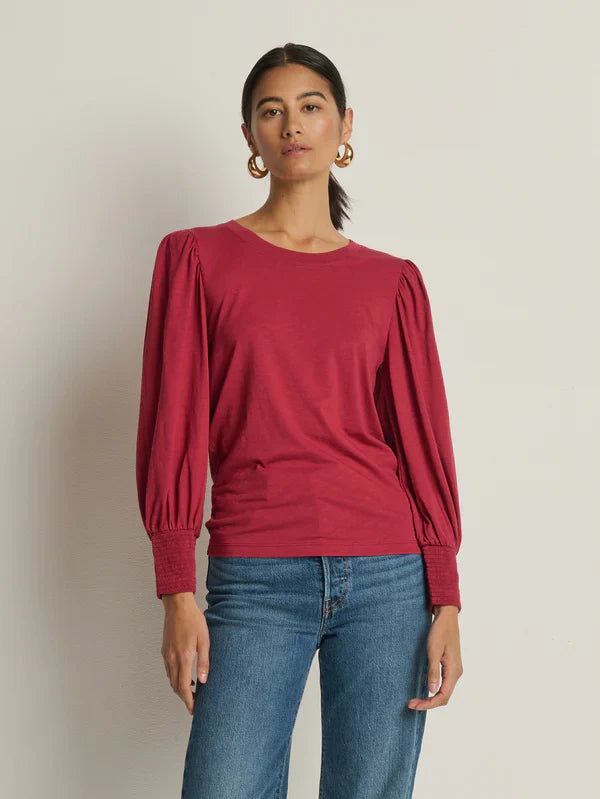 Loren Smocked Peasant Tee