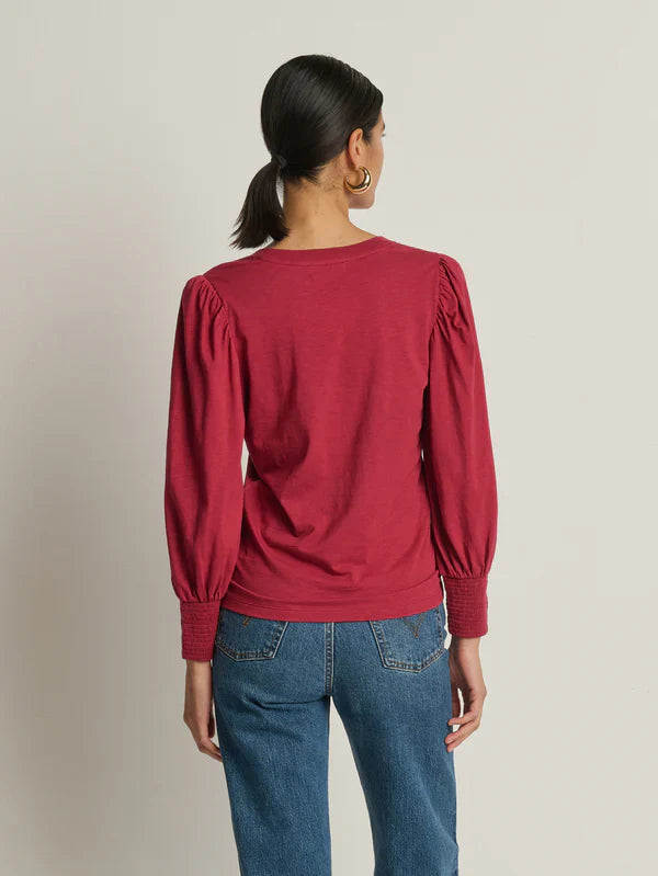 Loren Smocked Peasant Tee
