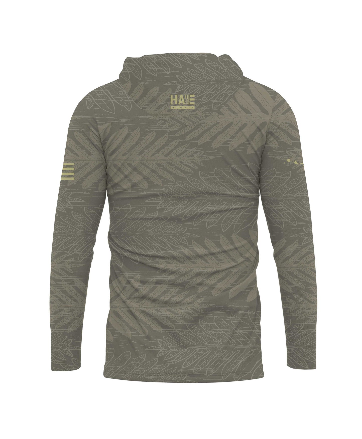 Lauae Olive Sublimated Hooded Long Sleeve Drifit