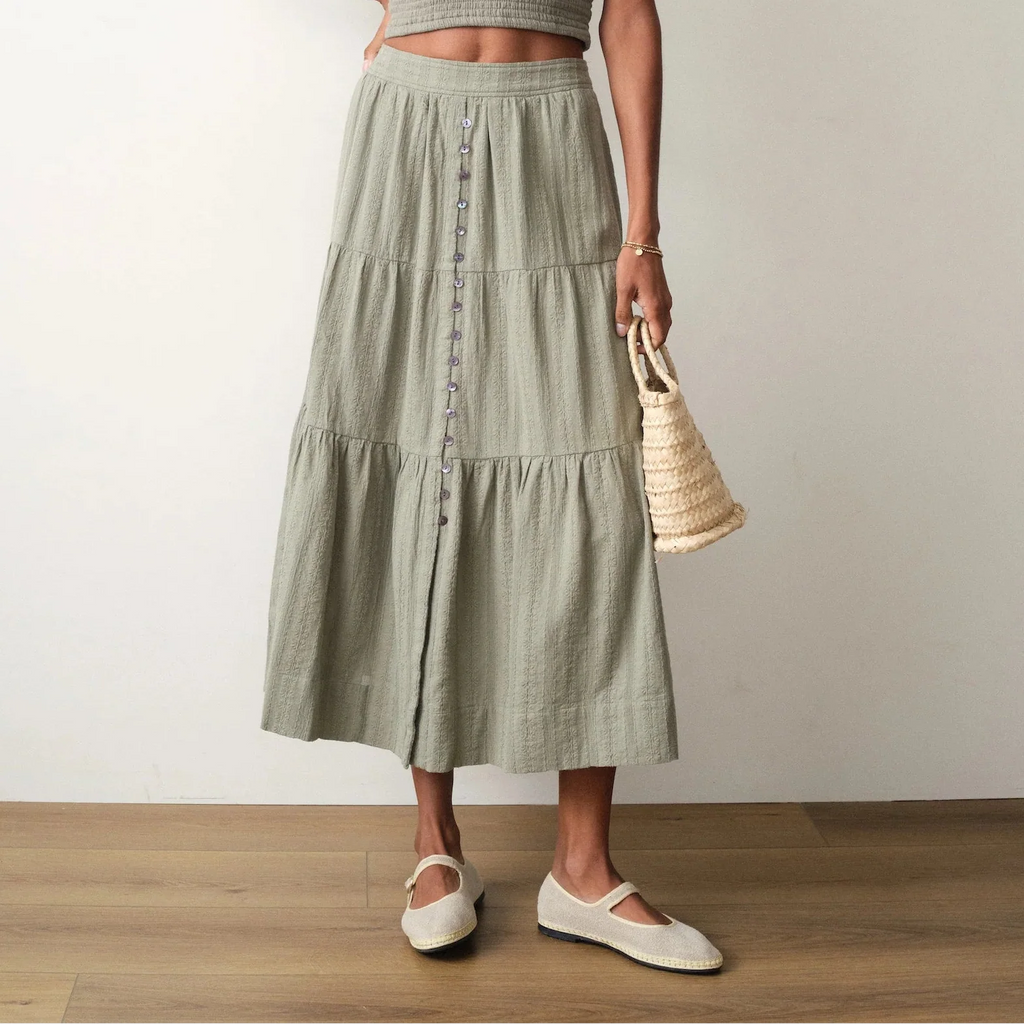 Marine Layer Lana Button-Through Skirt