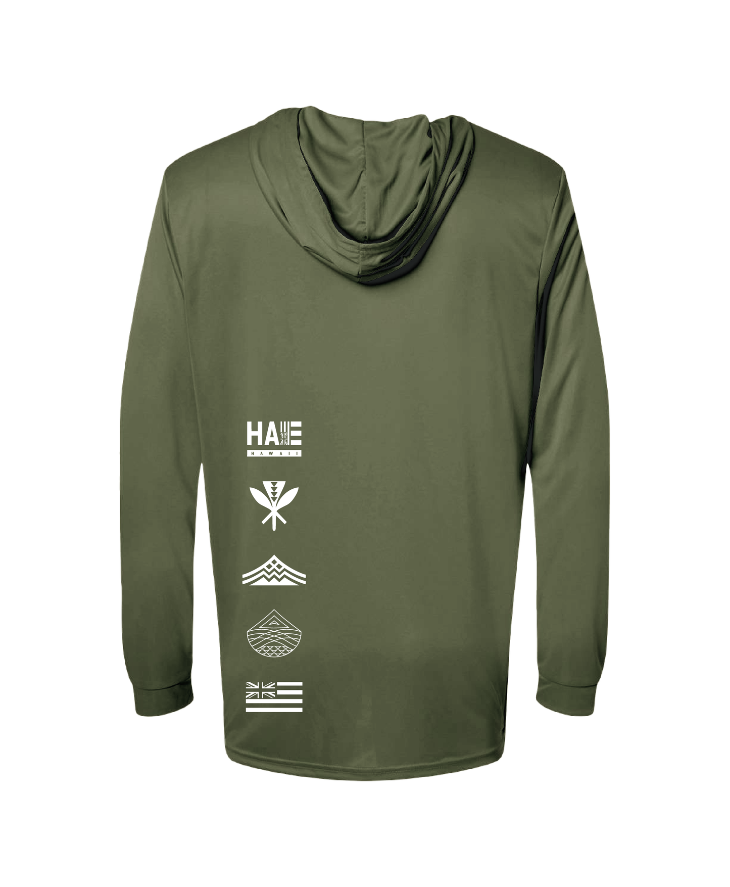 Mauka to Makai Hooded Longsleeve Drifit Olive