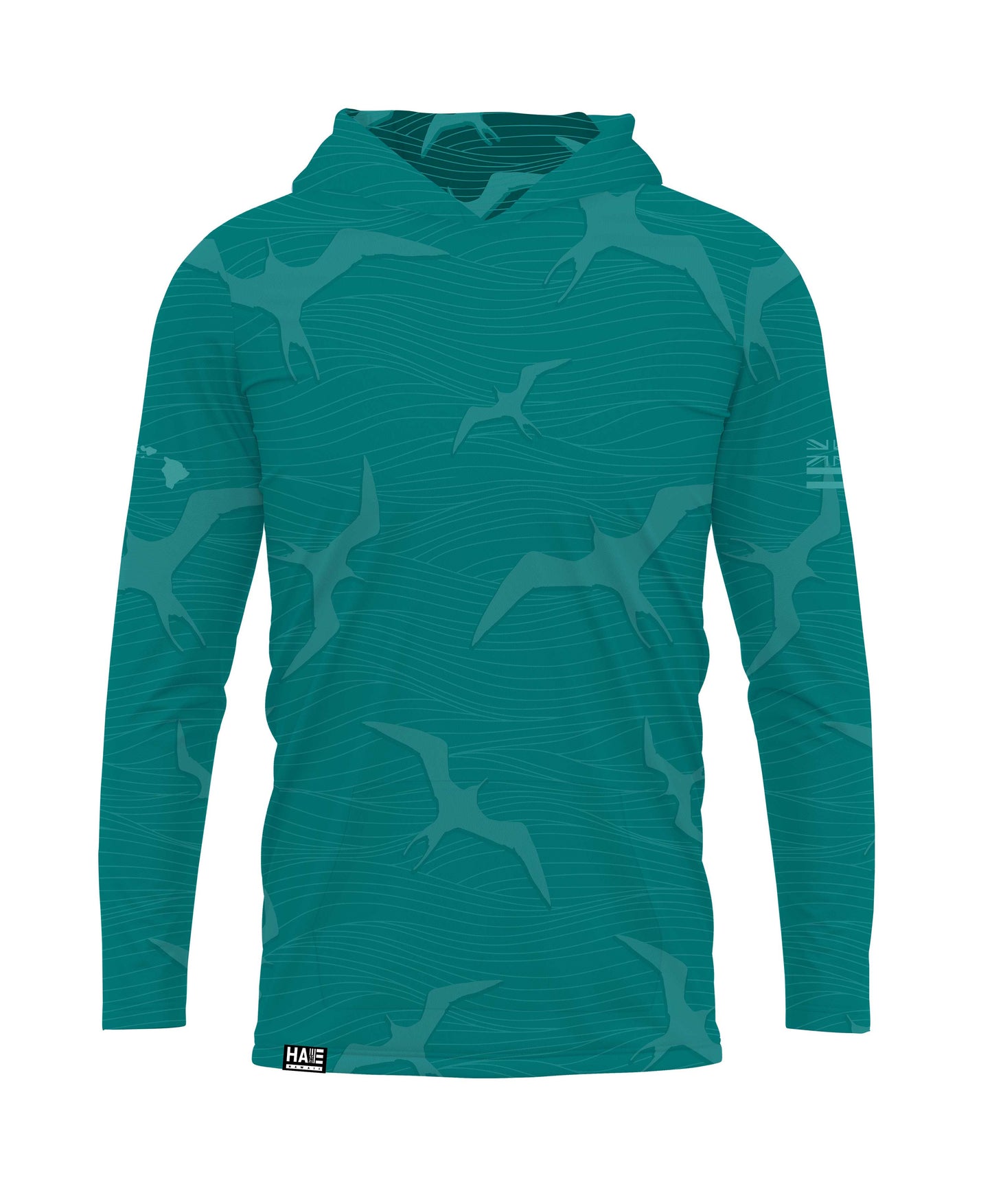 Na Iwa Waves Hooded Longsleeve Drifit Teal