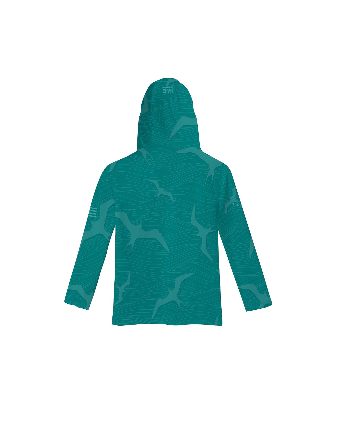 Na Iwa Waves Toddler Hooded Longsleeve Drifit Teal
