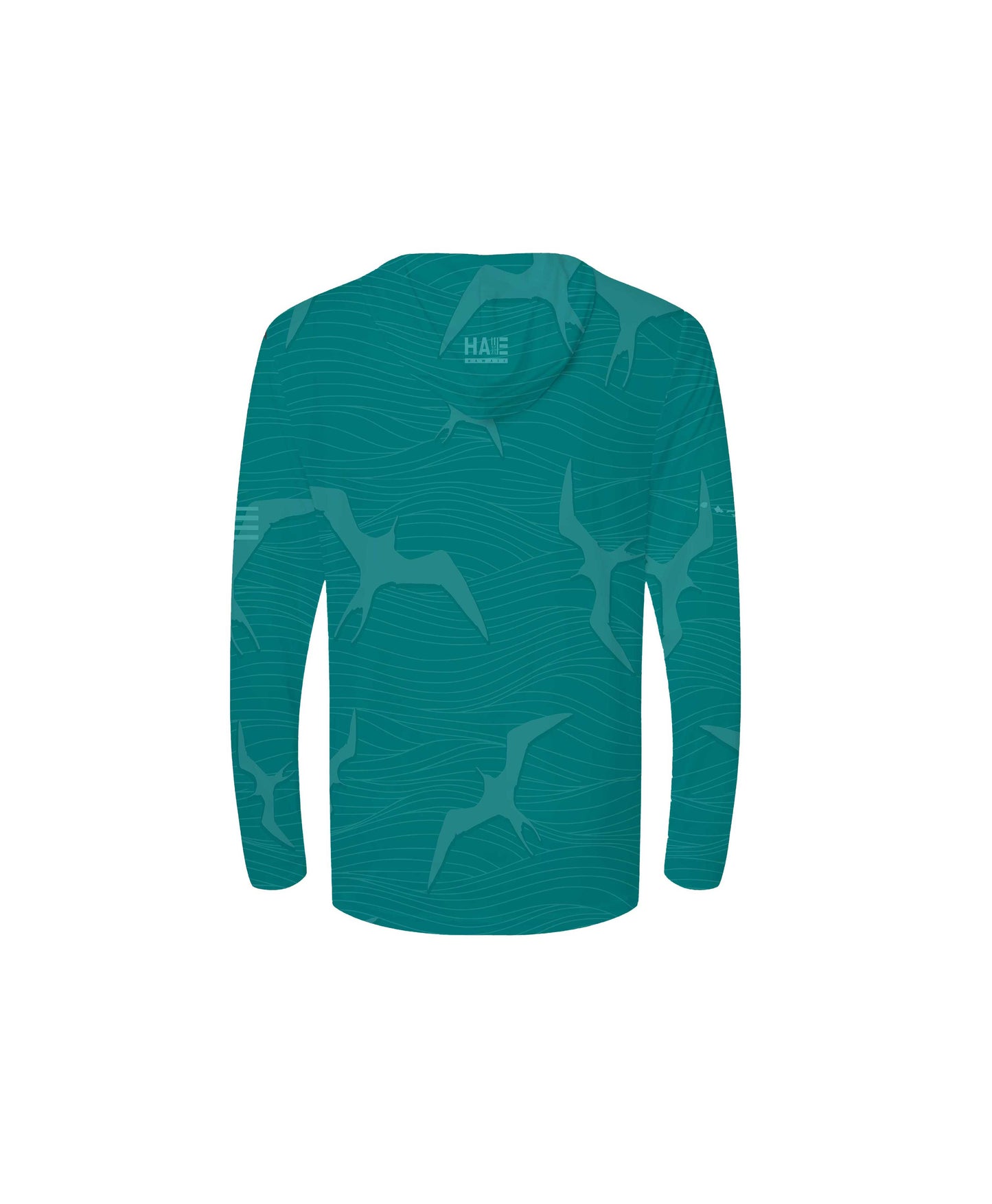 Na Iwa Waves Youth Hooded Longsleeve Drifit Teal