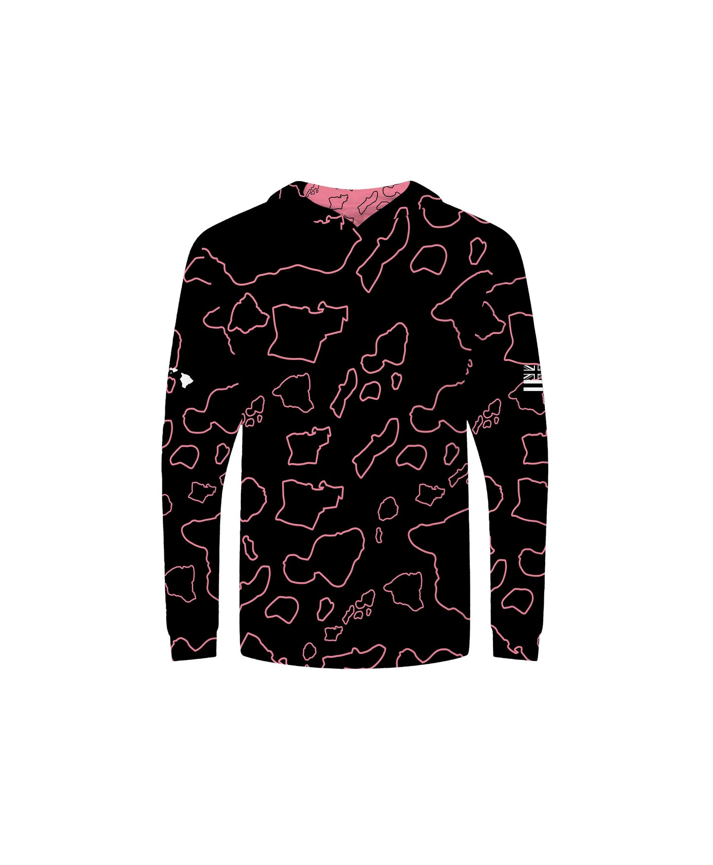Namoku Youth Hooded Longsleeve Rose Pink Black