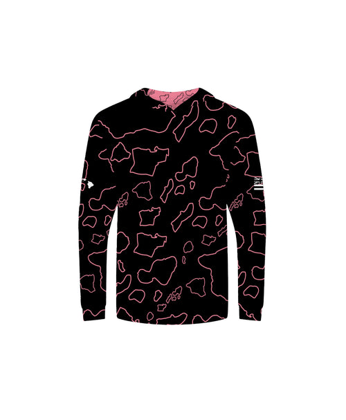 Namoku Youth Hooded Longsleeve Rose Pink Black