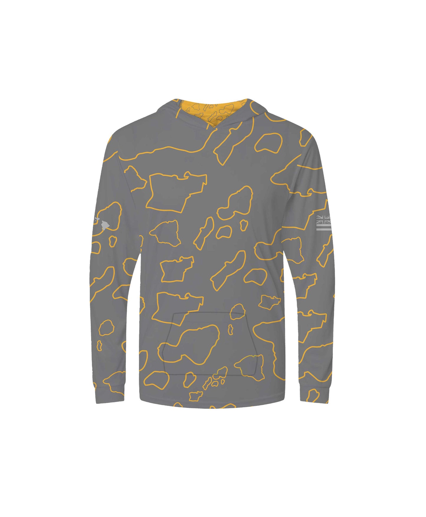 Namoku Youth Hooded Longsleeve Drifit Gray Golden Rod
