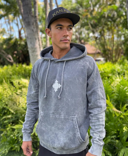 Kuiki Puff Hooded Sweater Gray Garment Dyed