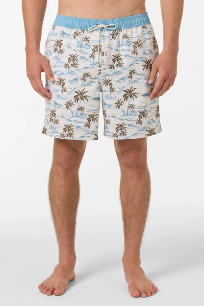 O'Neill Hermosa Elastic Waist Lined 17" Swim Trunks