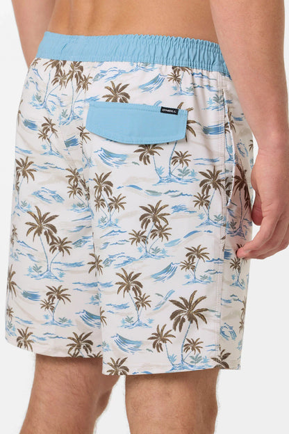 O'Neill Hermosa Elastic Waist Lined 17" Swim Trunks