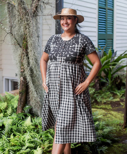 Palaka Kuiki Aulani Midi Dress in Black