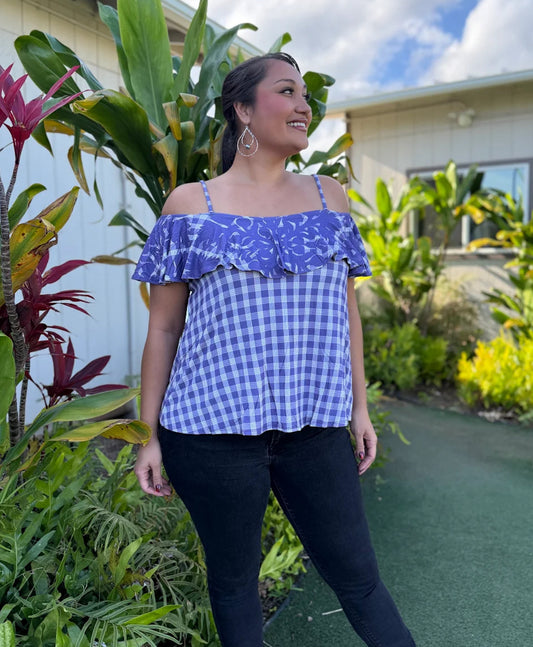 Palaka Kuiki Cold Shoulder Top Kula Lavender