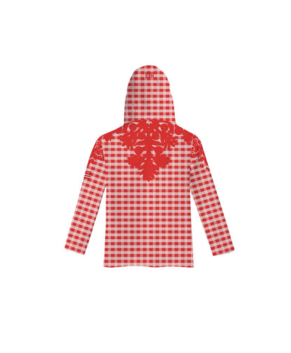 Palaka Kuiki Toddler Hooded Longsleve Drifit Red
