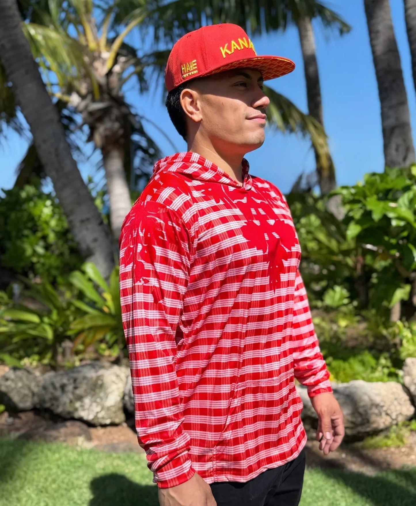 Palaka Kuiki Hooded Longsleve Drifit Red