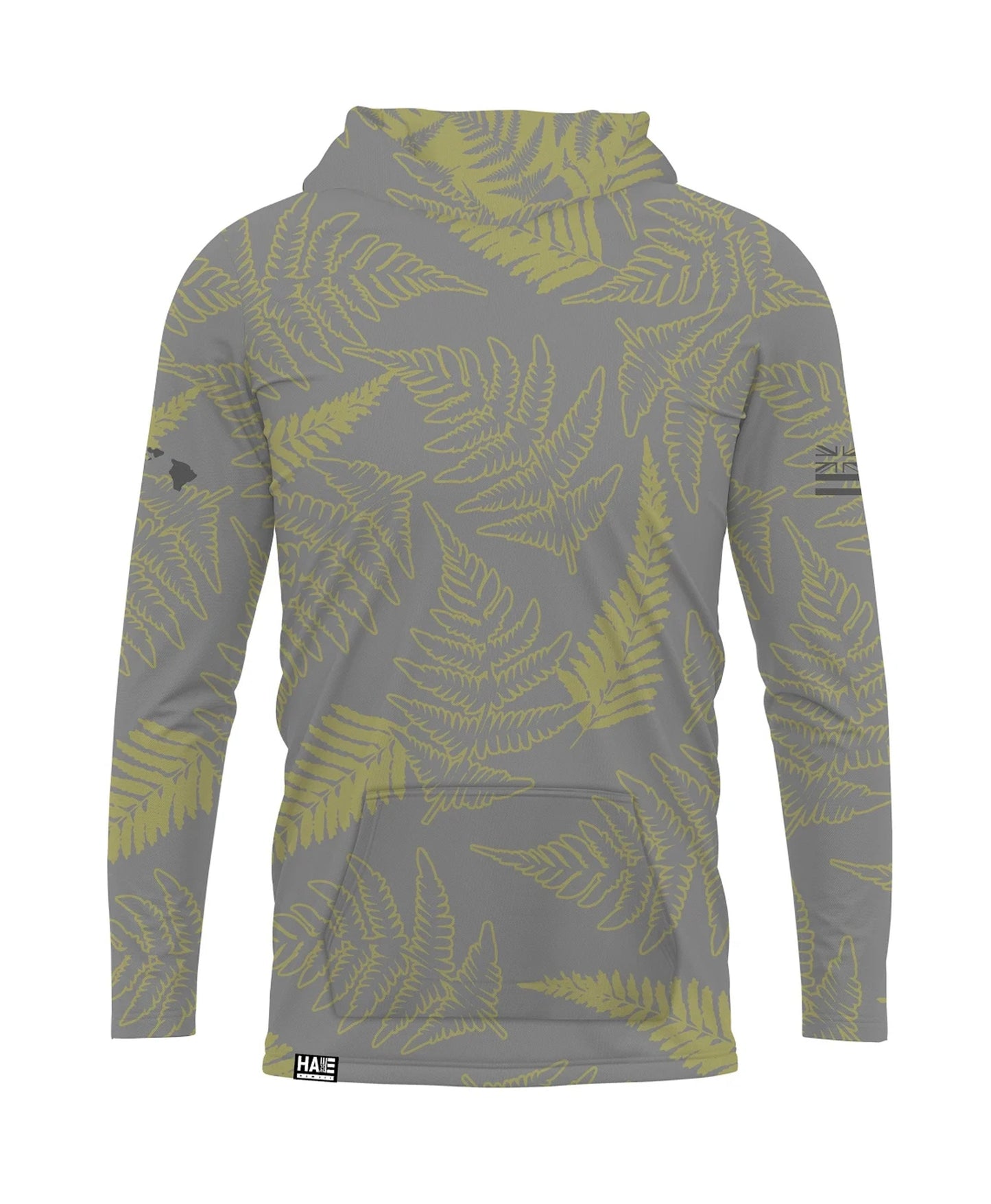 Palapalai Youth Hooded Long Sleeve Drifit Gray Olive